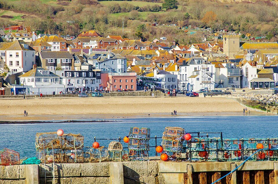 Lyme Regis, England, beside the sea cliffs